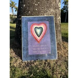 FLAVIA WEEDN VINTAGE HEART LITHO POSTER 12” X 16” CPL709 PORTAL PUBLICATIONS